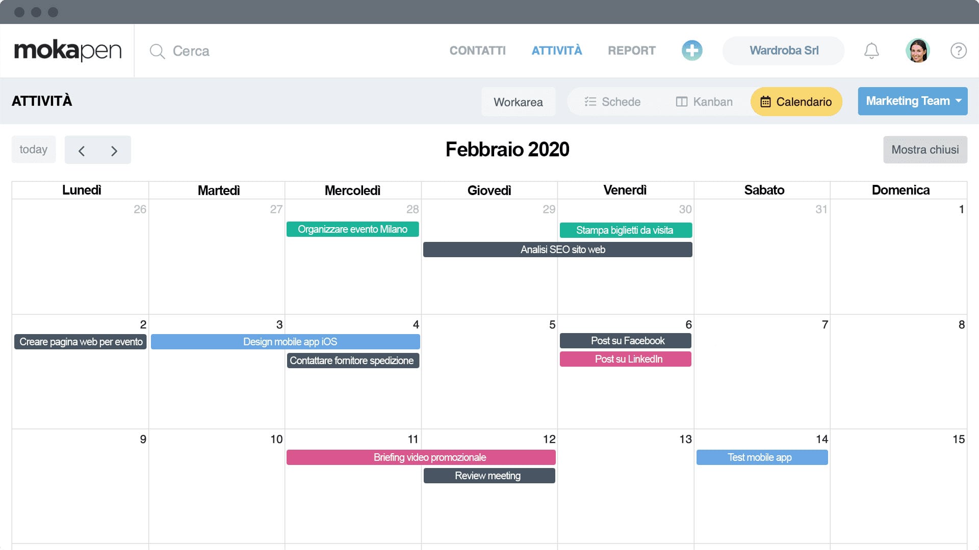 Attiva la vista calendario per i tuoi task. Sarà più facile pianificare le attività per giorno, settimana o mese. E puoi integrarlo con Google Calendar!